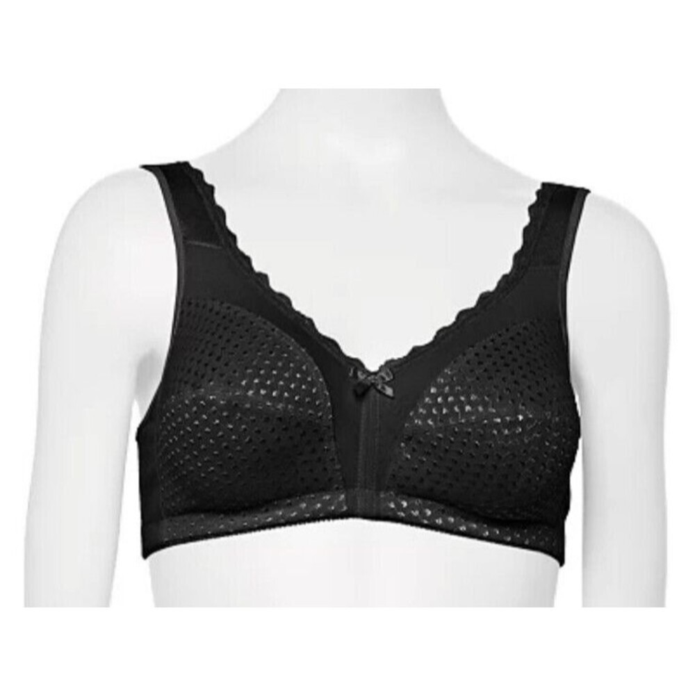 Carnival Bra Size 38DDD Color Black Wirefree Bra.
